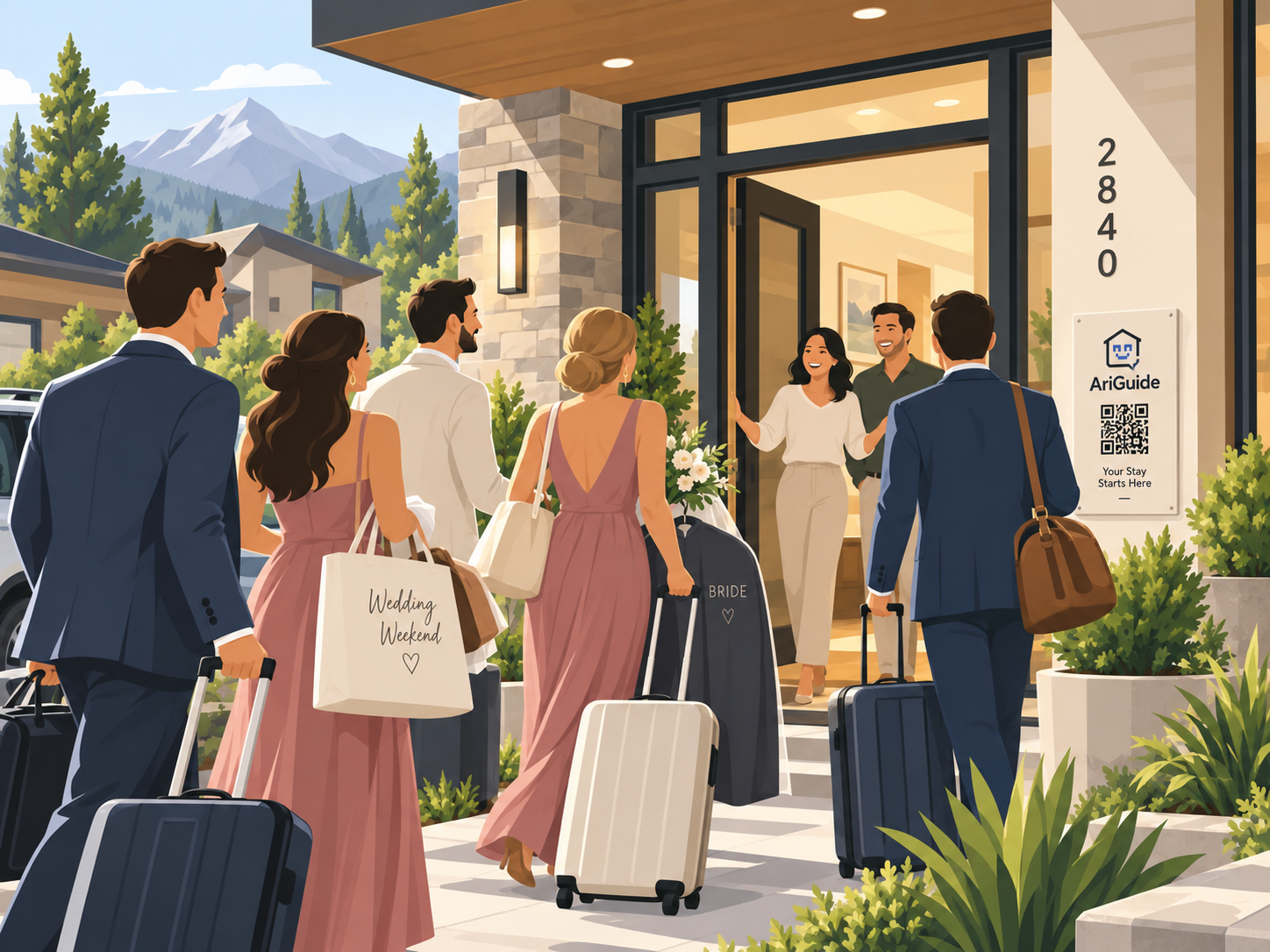Guest arrival welcome